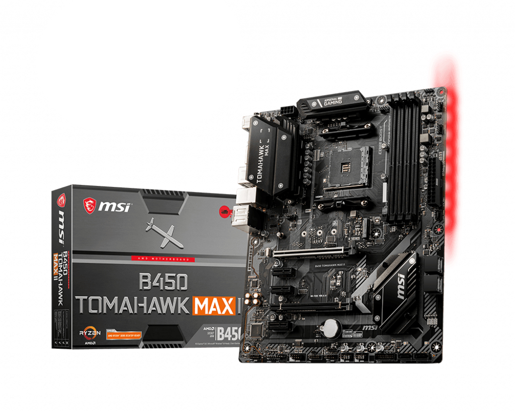 MSI B450 Tomahawk MAX II AMD AM4 DDR4 m.2 USB 3.2 Gen 2 HDMI ATX Gaming Motherboard Mainboard ATX B450 TOMAHAWK MAX II