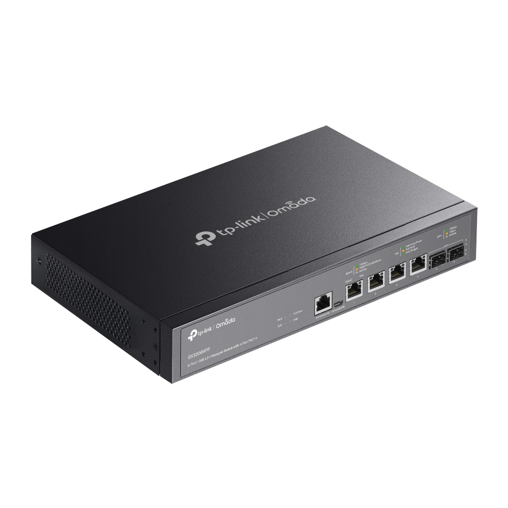 TP-Link Omada SX3206HPP Netzwerk-Switch Managed L2+ 10G Ethernet (100/1000/10000) Power over Ethernet (PoE) Schwarz