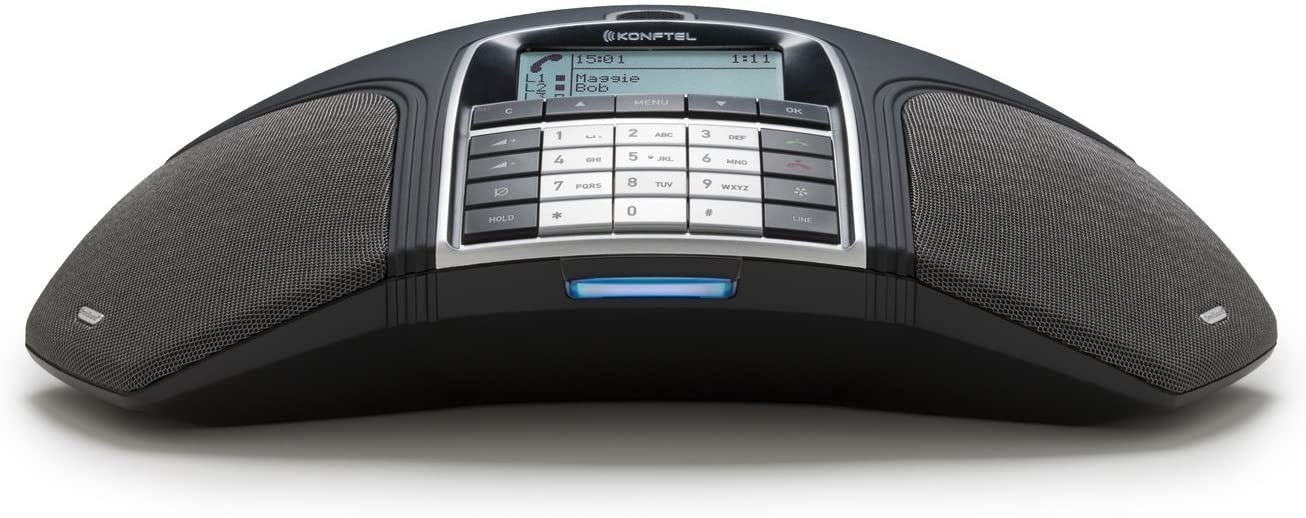 Konftel 300IP Power Over Ethernet Vollduplex-Konferenztelefon mit Mikrofon - Schwarz