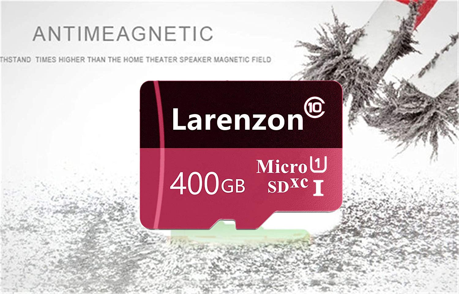 Larenzon Micro SD Card 400GB, microSDXC 400GB Class 10 Memory Card + SD Adapter