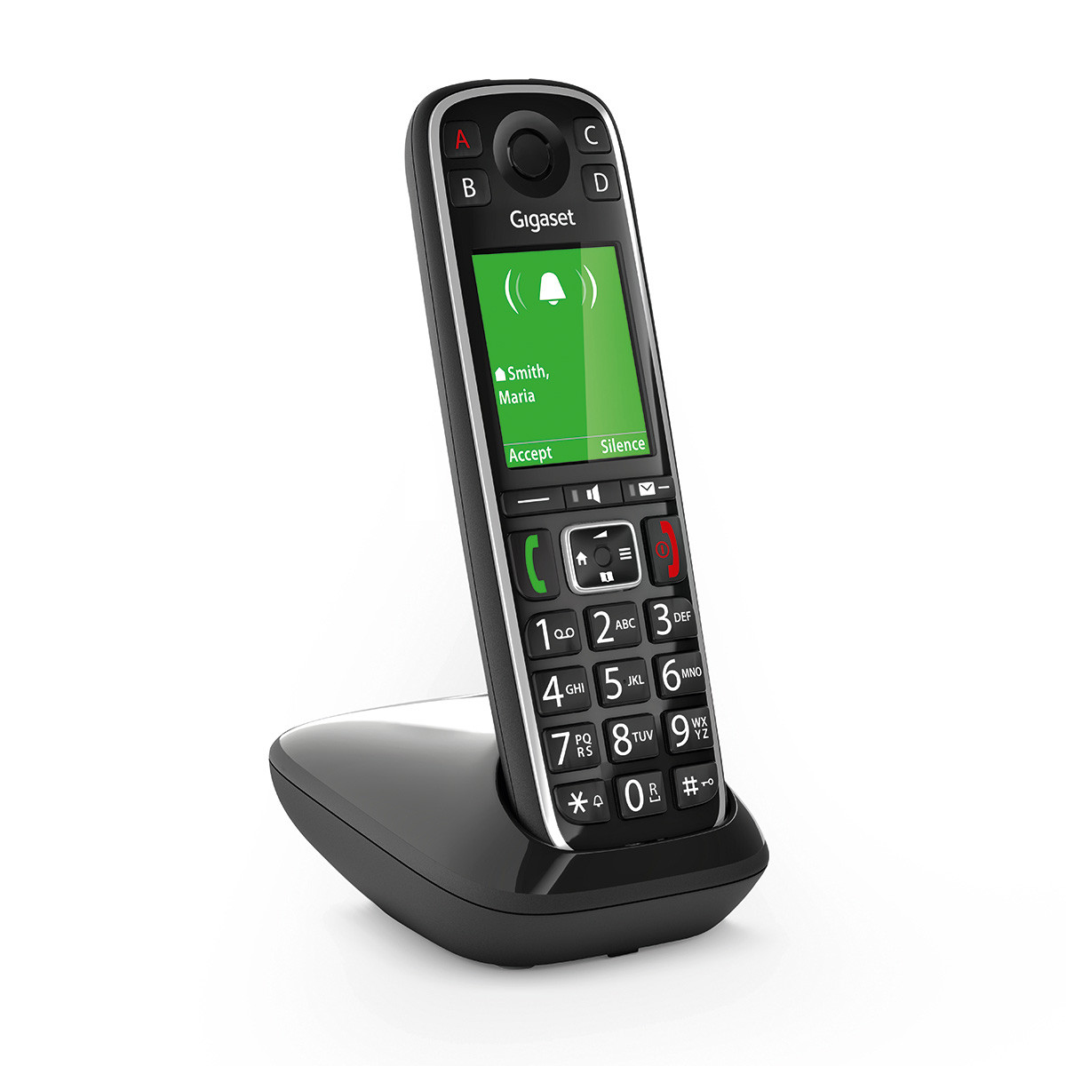 Gigaset E720 Analoges/DECT-Telefon Anrufer-Identifikation Schwarz