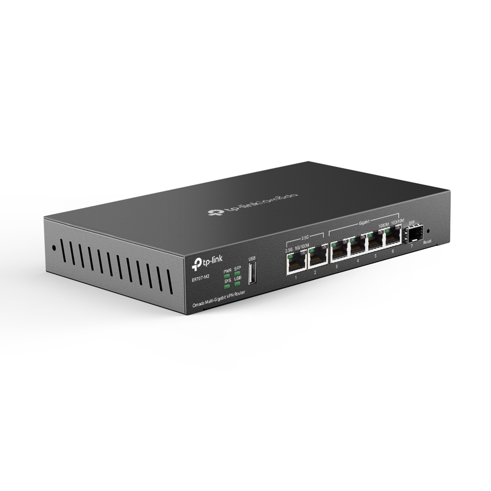 TP-Link Omada ER707-M2 Kabelrouter 2.5 Gigabit Ethernet, Schnelles Ethernet, Gigabit Ethernet Schwarz