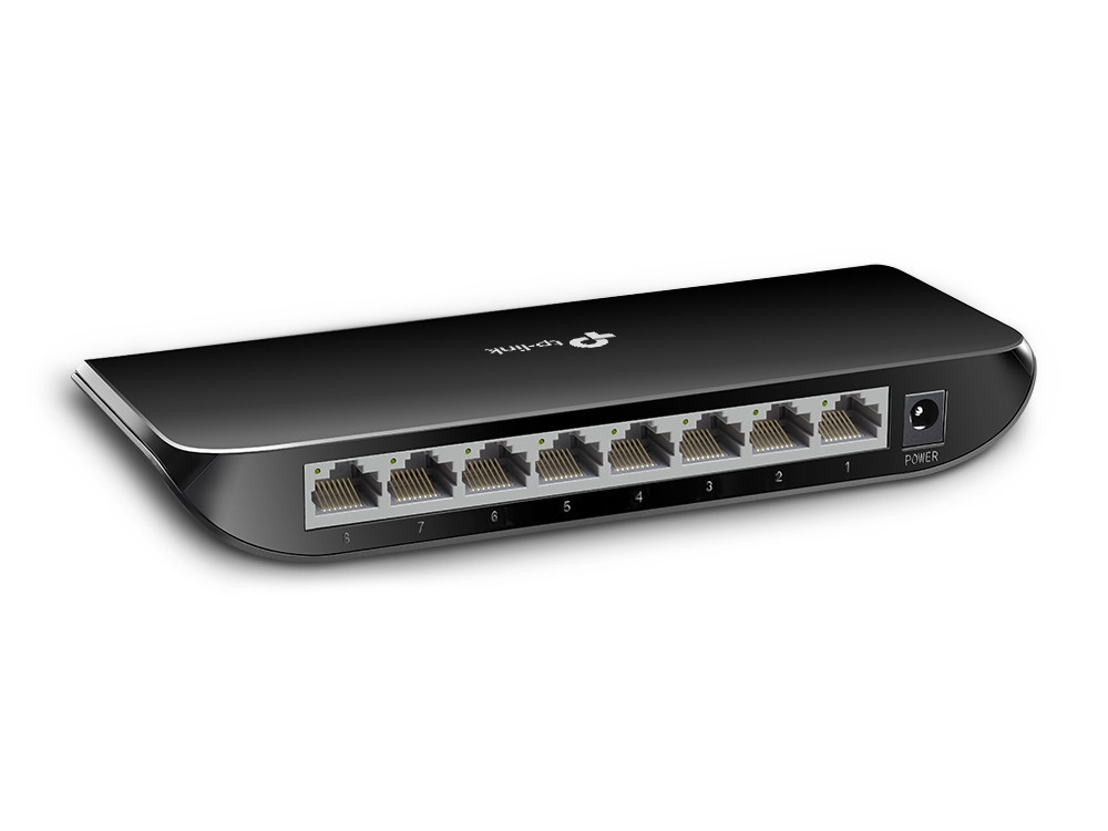 TP-Link TL-SG1008D 8 Port Gigabit Desktop Switch Ethernet LAN Switch Schwarz v10.0