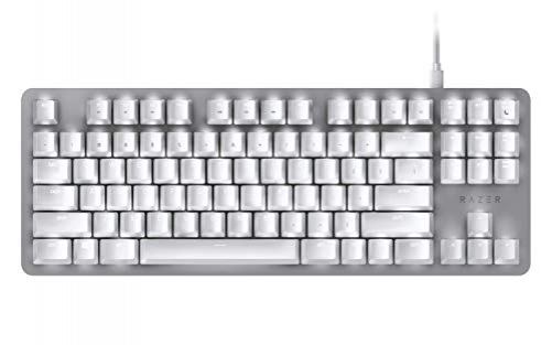 Razer BlackWidow Lite Gaming Keyboard Orange Switches TKL Mercury USA Layout QWERTY ISO