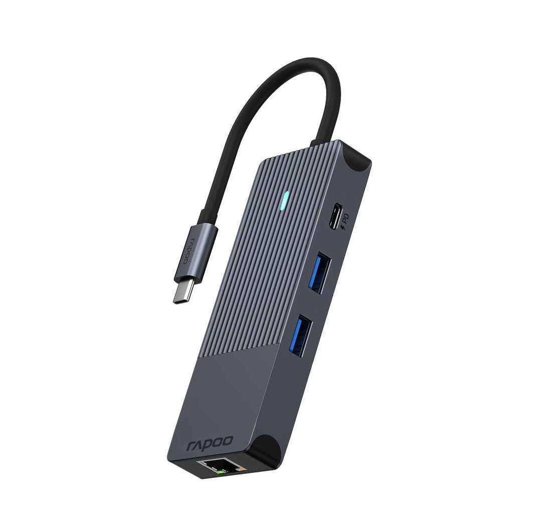 Rapoo UCM-2004 8-in-1 USB-C Multiport Adapter 100W Power Delivery HDMI LAN USB-C USB-A 3.0 microSD v1.0