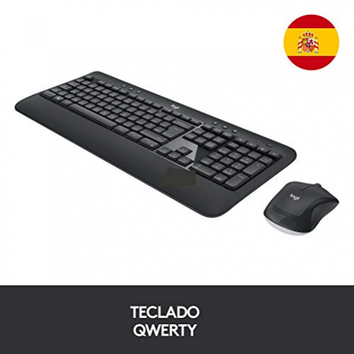 logitech MK540 Advanced Tastatur RF Wireless Schwarz, Weiß, blanco, negro (ESP Layout - QWERTY)