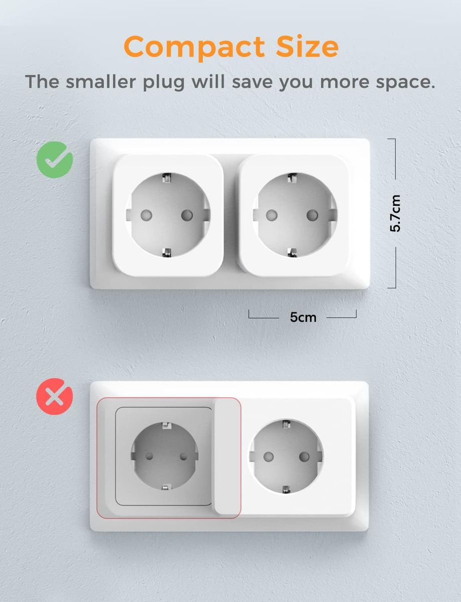 Refoss WLAN Steckdose Zeitschaltuhr Steckdose 2er Pack Smart MINI Steckdose mit Fernbedienung, Smart Home WiFi Steckdose mit Sprachsteuerung, Smart Plug Funktioniert mit Alexa, Google Refoss WLAN Steckdose Zeitschaltuhr Steckdose 2er Pack Smart MINI Steckdose mit Fernbedienung, Smart Home WiFi Steckdose mit Sprachsteuerung, Smart Plug Funktioniert mit Alexa, Google