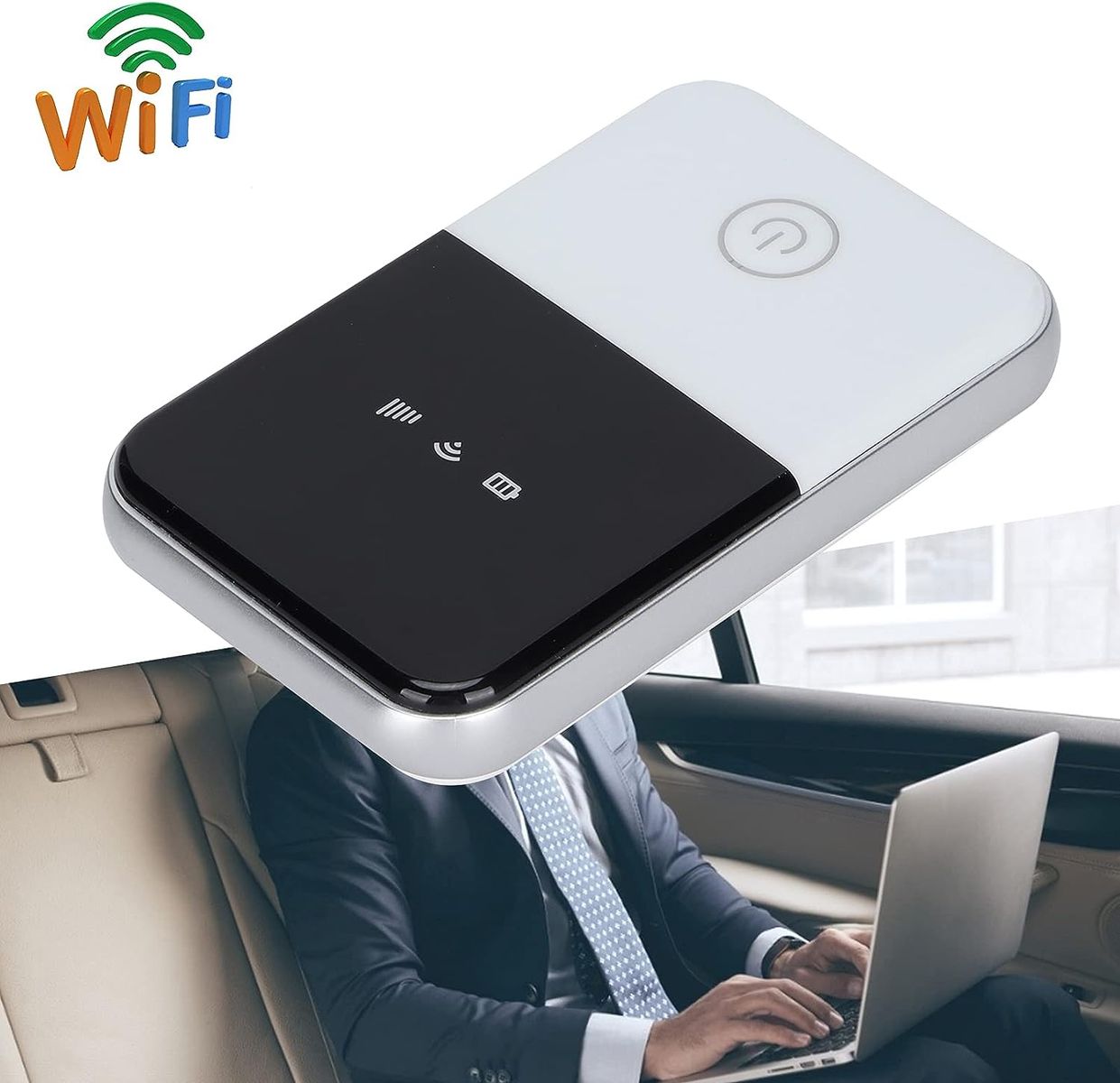 Garsentx Mobiler WLAN Router, Mobiler WLAN Router mit SIM Karte, 2100mAh, Mobiler Hotspot für 10 Geräte 3G/4G Wireless Reise WLAN Router Amerika Version Entsperrter Drahtloser Mobiler Hotspot MF-935D-L