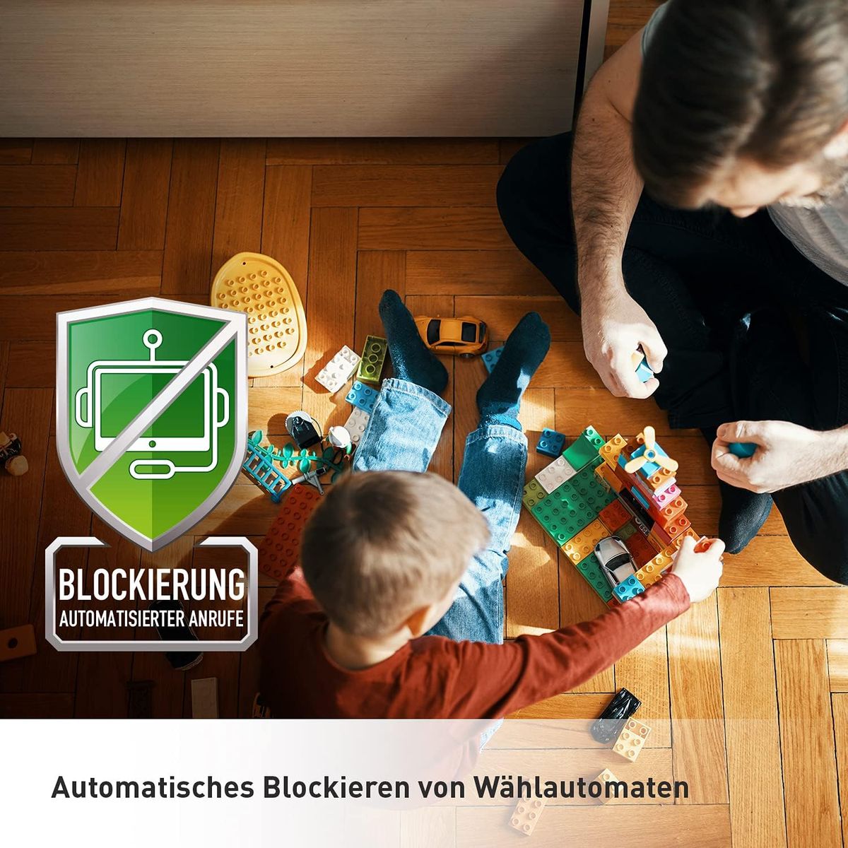 Panasonic KX-TG6863GS Schnurlostelefon mit 3 Mobilteilen, Anrufbeantworter, bis zu 1.000 Rufnummern sperren, große Tasten, Voll-Duplex-Freisprechen, Silber