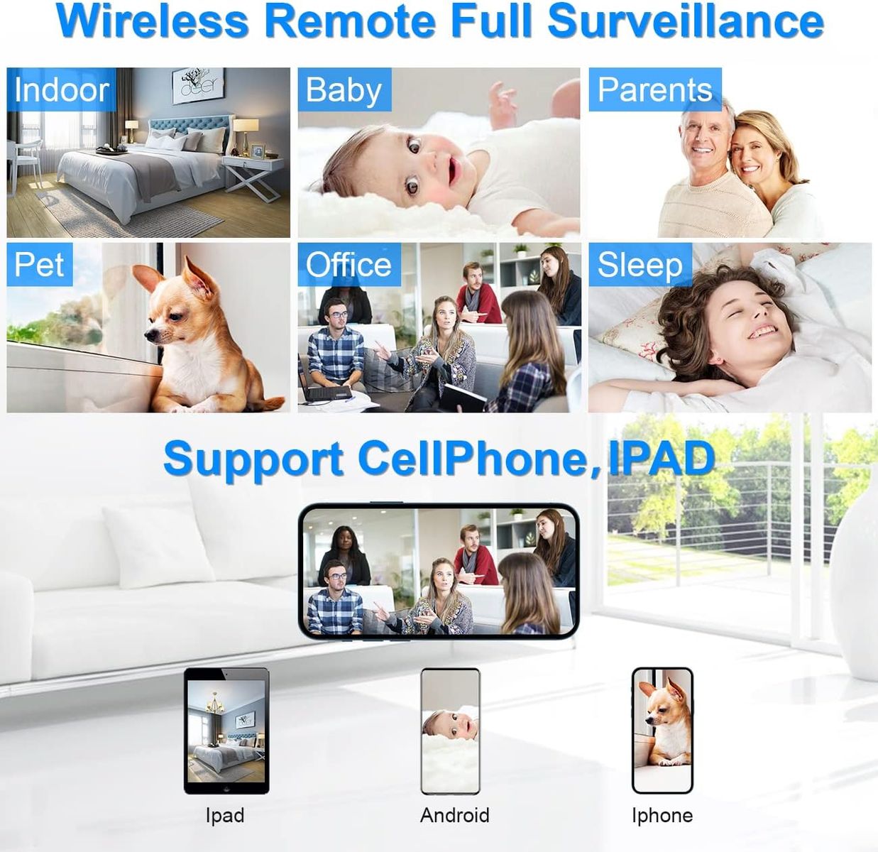 SANPROV Mini Kamera 1080P Überwachungskamera Videorecorder Klein IP Videokamera mit Bewegungsmelder für Home/Office/Wohnungen Sicherheit SANPROV Mini Kamera 1080P Überwachungskamera Videorecorder Klein IP Videokamera mit Bewegungsmelder für Home/Office/Wohnungen Sicherheit