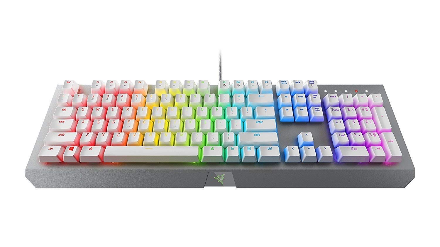 Razer BlackWidow X Chroma Mechanische Gaming Tastatur weiß USA Layout QWERTY