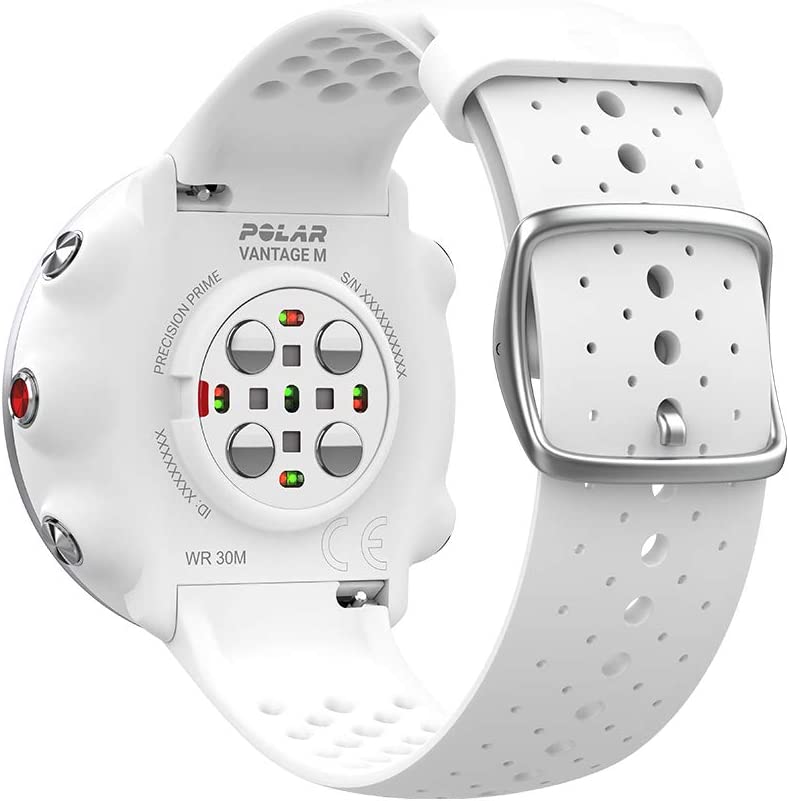 Polar Vantage M – Allround-Multisportuhr mit GPS und optischer Pulsmessung am Handgelenk – Laufen und Multisport-Training – Wasserdicht, leicht und modernste Technologie Vantage M M/L Weiß