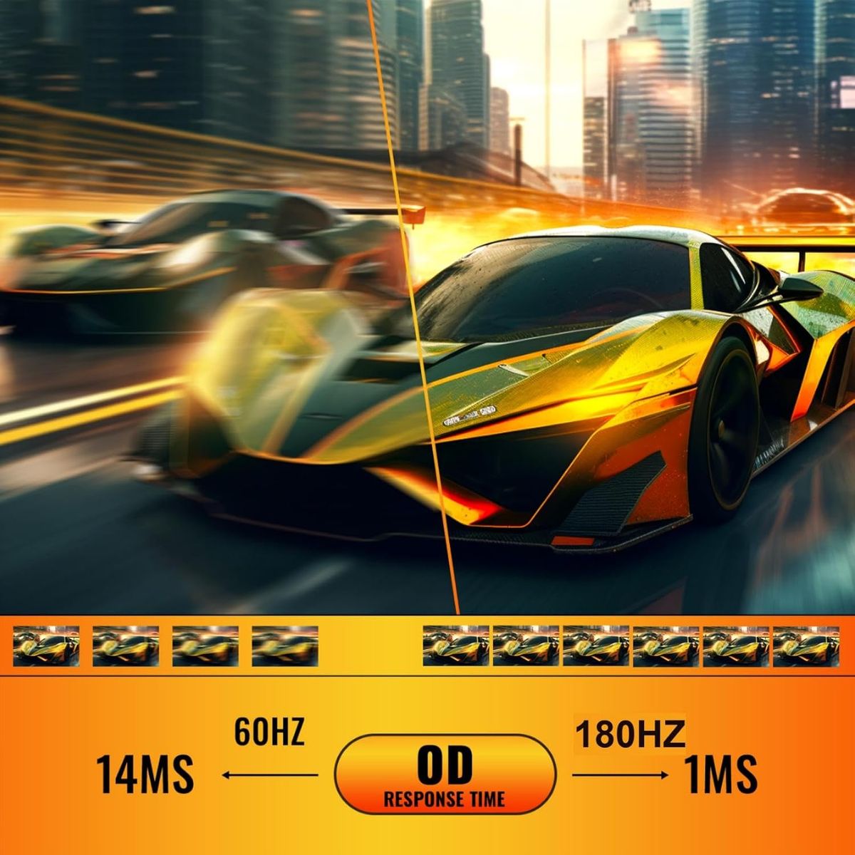 Minifire Gaming Monitor 27 Zoll, 180Hz, 1ms, AdaptiveSync, IPS, 2xHDMI 2.0/1xDP 1.4 Ports, FHD, sRGB 110%