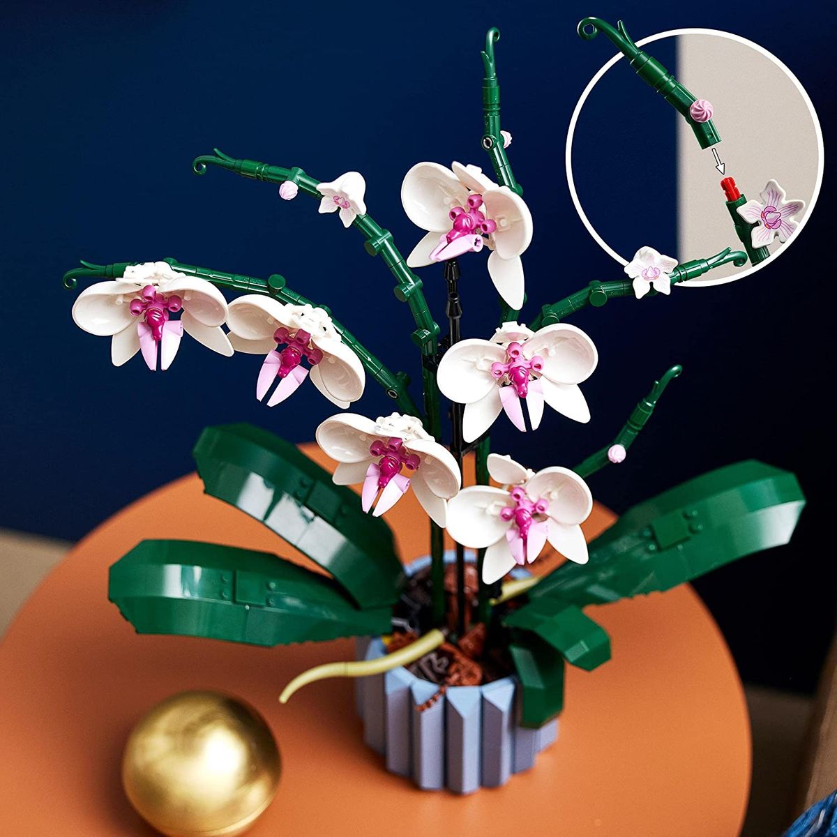 LEGO 10311 Icons Orchidee Set für Erwachsene zum Basteln von Zimmerdeko mit künstlichen Pflanzen, Botanical Collection Home Deko, Geschenk für Sie & Ihn Single