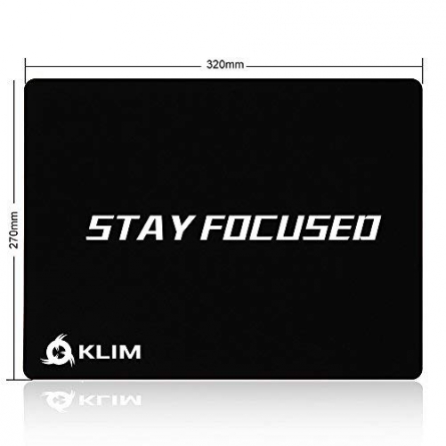 KLIM Stay Focused Gaming Mauspad Soft Rutschfest Glatte Oberfläche 320x270x3mm