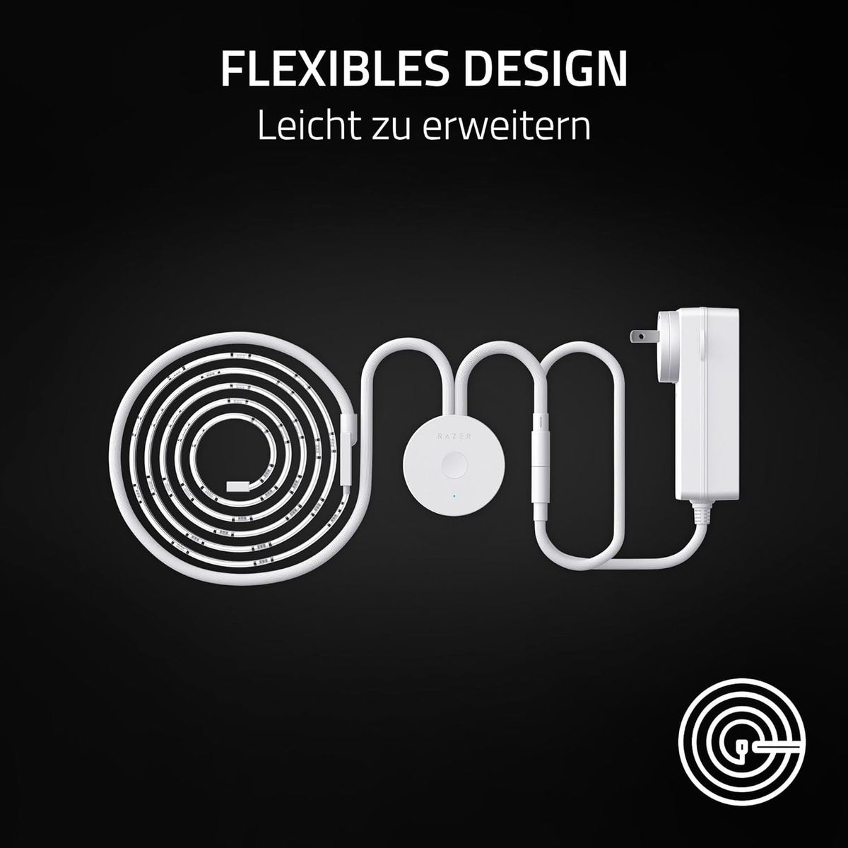 Razer Aether Smart-Leuchtstreifen - LED-Streifen für Smart Homes (Flexibles Design, Powered by Chroma RGB, Kompatibel zu Matter, Unterstützt Smart Home App) Aether Smart Light Strip