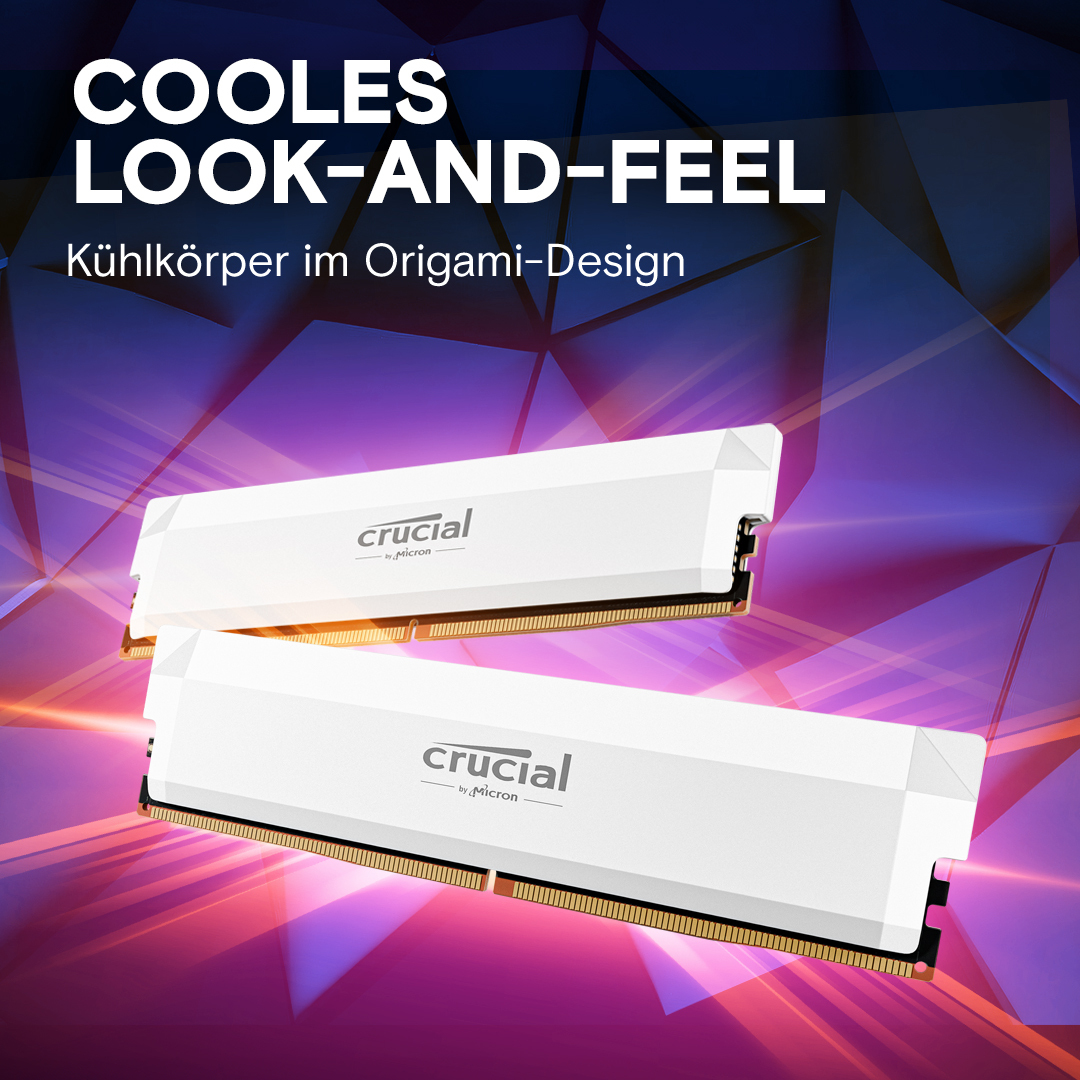 Crucial CP2K16G60C36U5W Pro DDR5 Arbeitsspeicher 32 GB (2 x 16 GB) 6000 MHz CL36 1,35 V XMP 3.0 EXPO