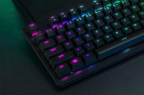 Razer Huntsman TE Gaming Keyboard Optical Red Switches TKL RGB USA Layout QWERTY ISO