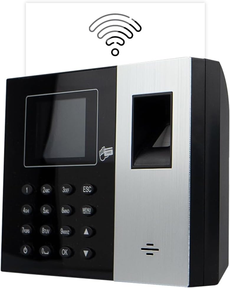 HDWR TimeLok-300NWEPI Zeiterfassungsterminal Fingerabdruck & RFID 125 kHz/13,56 MHz, WLAN (WiFi), Web & P2P, 2,4" TFT, bis 1000 Mitarbeiter, 12 V