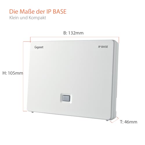 Gigaset S30852-H3122-R102 IP Base DECT-Basisstation, 6 Mobilteile, Zentrales Telefonbuch, Google & Office 365 Kontakte, 3x Anrufbeantworter, weiß