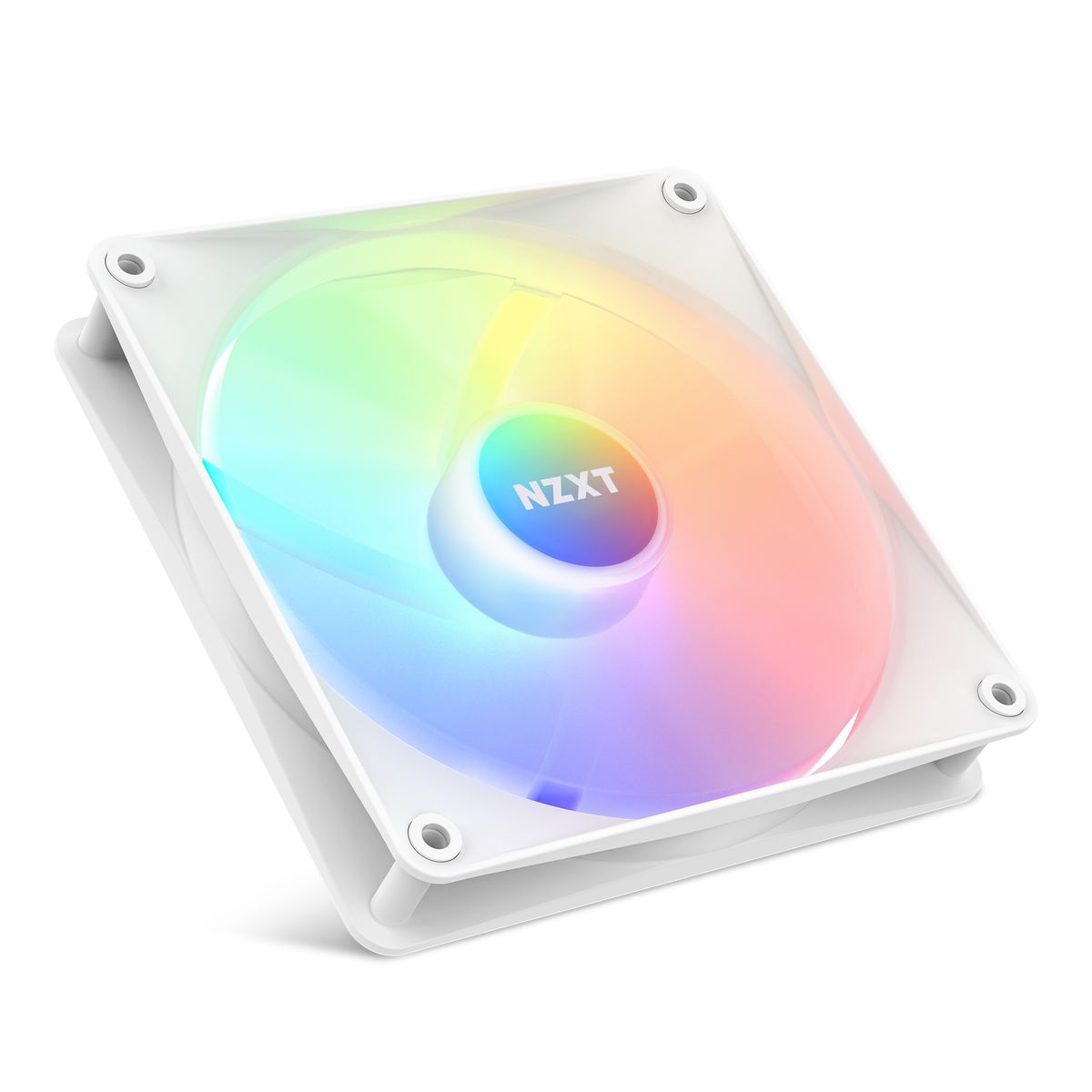 NZXT F140 RGB Core Gehäuselüfter 140 mm, RGB, PWM, 500–1500 RPM, 3,22 mmH2O, Weiß, 1 Stück