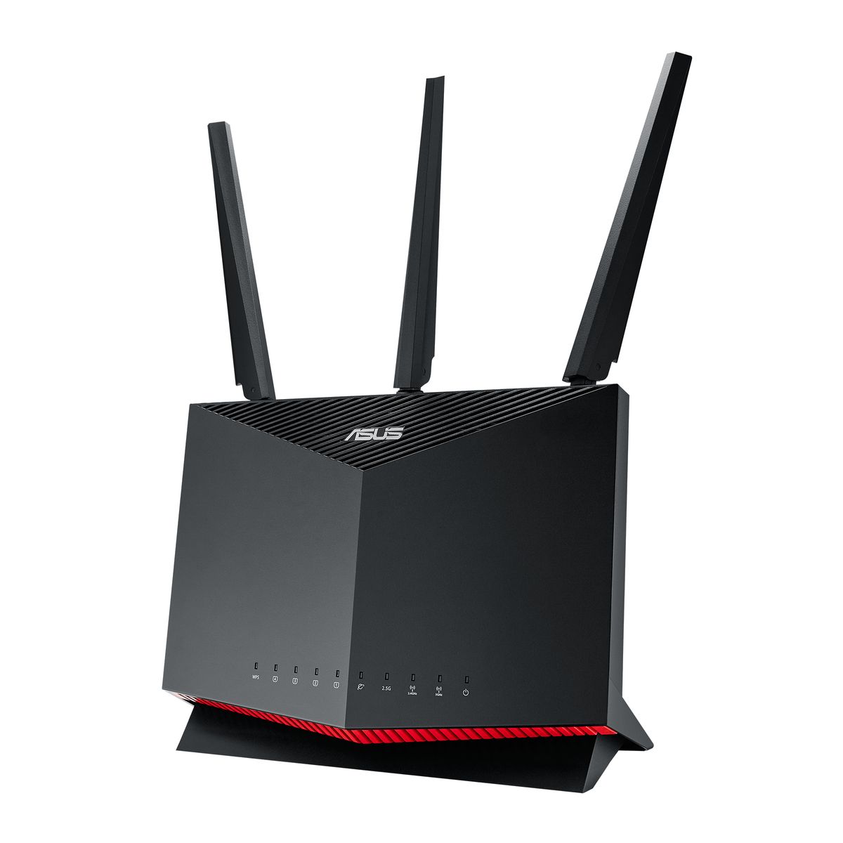 ASUS RT-AX86S Gaming-Router AX5700 Dual Band Gigabit Wi-Fi 6 802.11ax Mobil Gaming-Modus AiProtection TrendMicro kompatibel Wi-Fi Mesh 2.5G Port Gaming Adaptive QoS Gaming AX5700