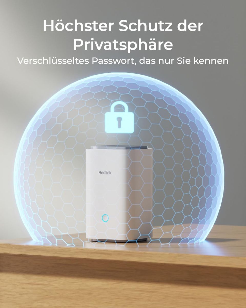 Reolink Home Hub NVR, 4K Live-Ansicht & Wiedergabe, erweiterbarer lokaler Speicher, AES128-Verschlüsselung, Wi‑Fi 6 Dualband 2,4/5 GHz, 64GB microSD, kein Abo, EU