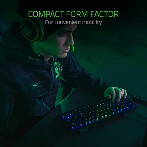 Razer Huntsman TE Gaming Keyboard Optical Red Switches TKL RGB USA Layout QWERTY