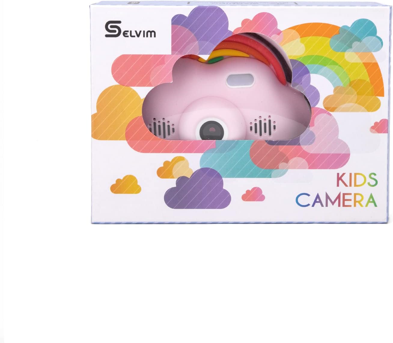 Selvim Kinderkamera [Duale Linse Selfie], 2,4 40MP Digitalkamera Kinder, 1080P HD Kamera Kinder mit 32GB TF-Karte, Geburtstagsgeschenk für Jungen Mädchen von 3-12 Jahre Rosa