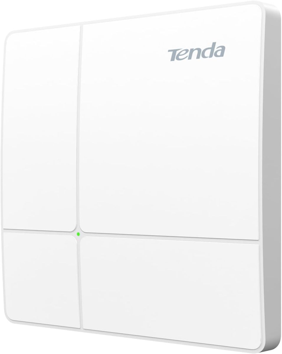Tenda i23 AC1200 WLAN Access Point, Dualband 802.11ac, 1x Gigabit LAN, PoE+ 802.3at, verwaltbar per App & Web, Wand-/Deckenmontage, Weiß, inkl. Netzteil