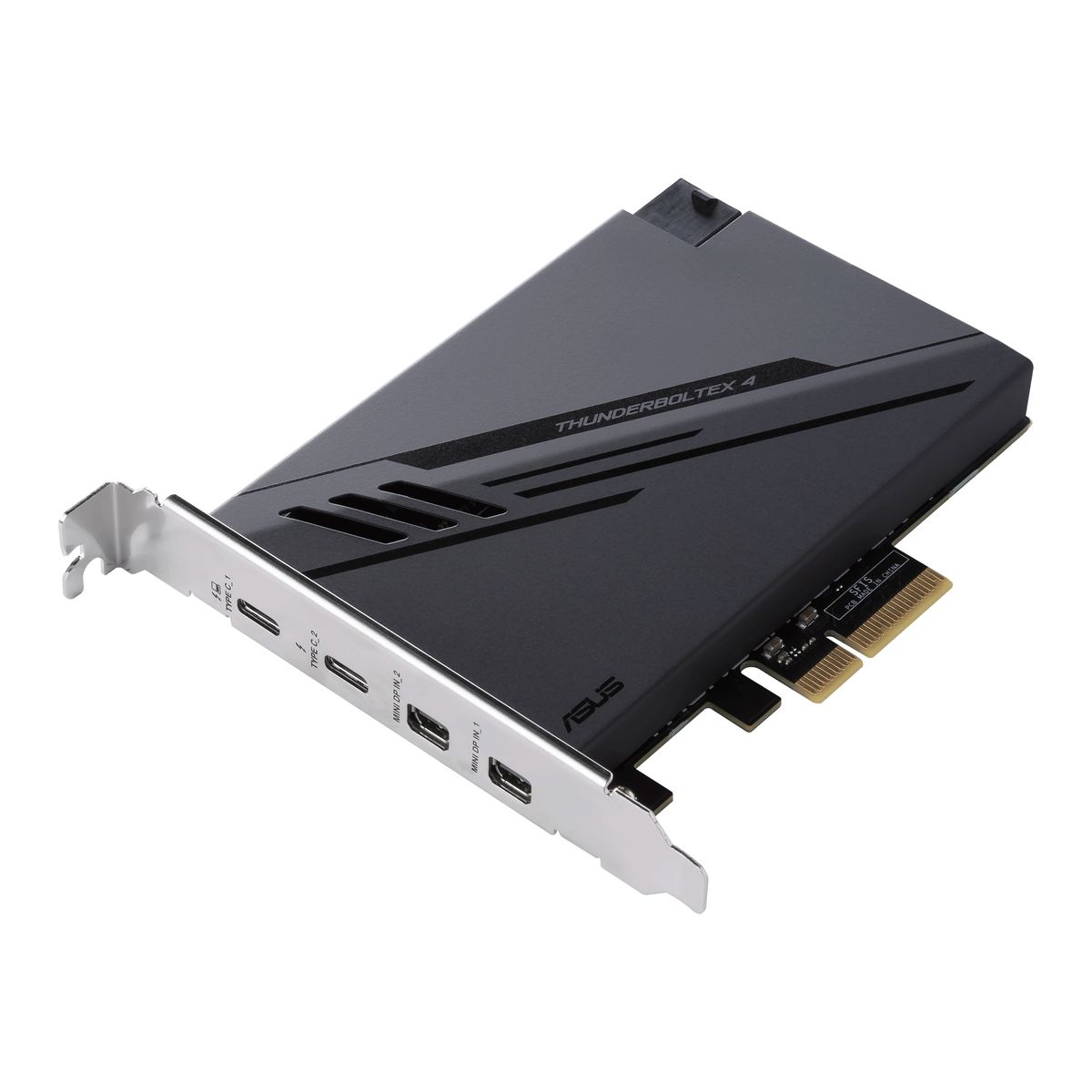 ASUS ThunderboltEX 4 PCIe Erweiterungskarte (90MC09P0-M0EAY0), Thunderbolt 4 Intel JHL8540, Mini DisplayPort, 40 Gbit/s, USB 3.2 Gen 2, Schwarz