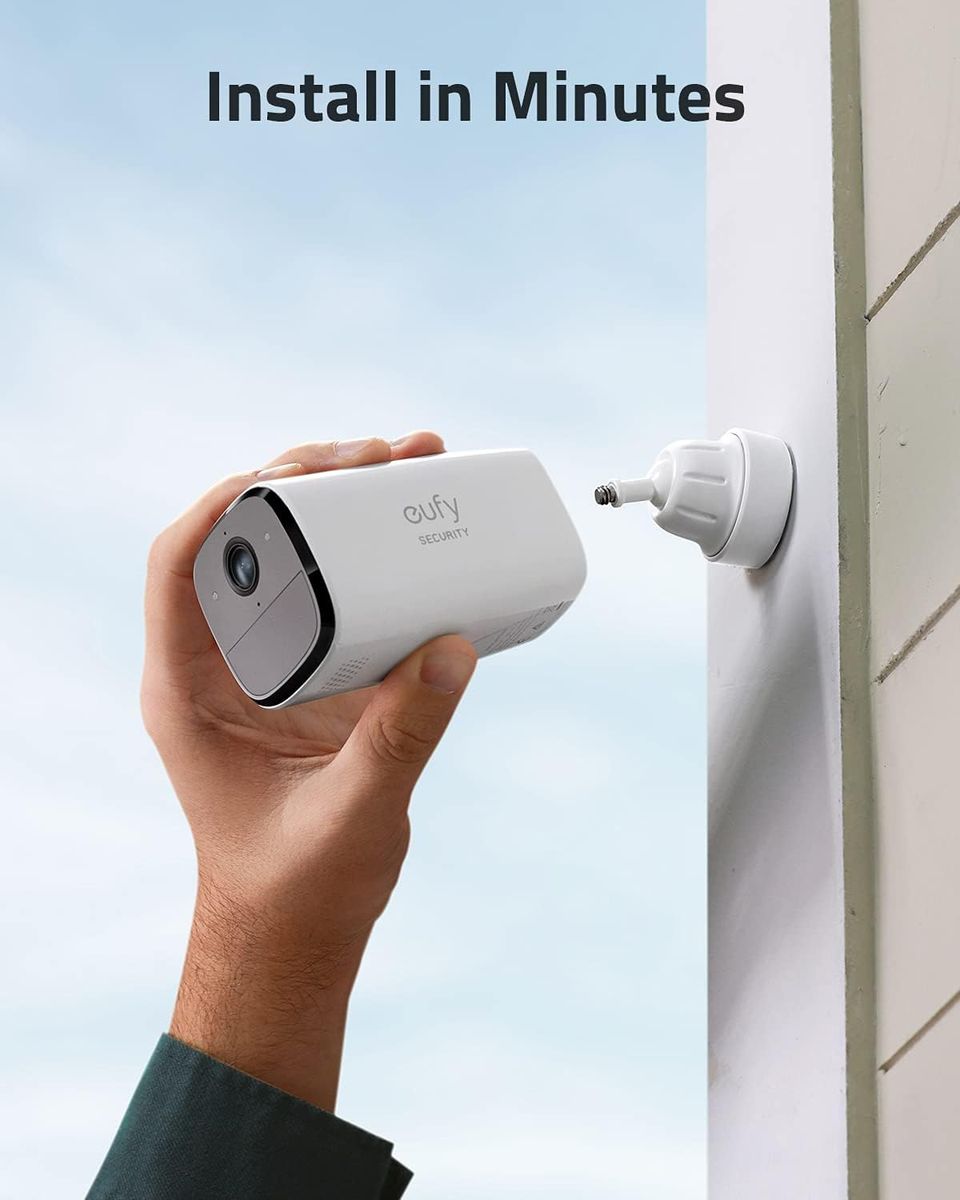 eufy security SoloCam E40, Sicherheitskamera für Draußen, WLAN, kabellos, Personenerkennung KI, Beidseitige Audiofunktion, 2K-Auflösung, 90 dB Alarm, wetterfest, gebührenfrei
