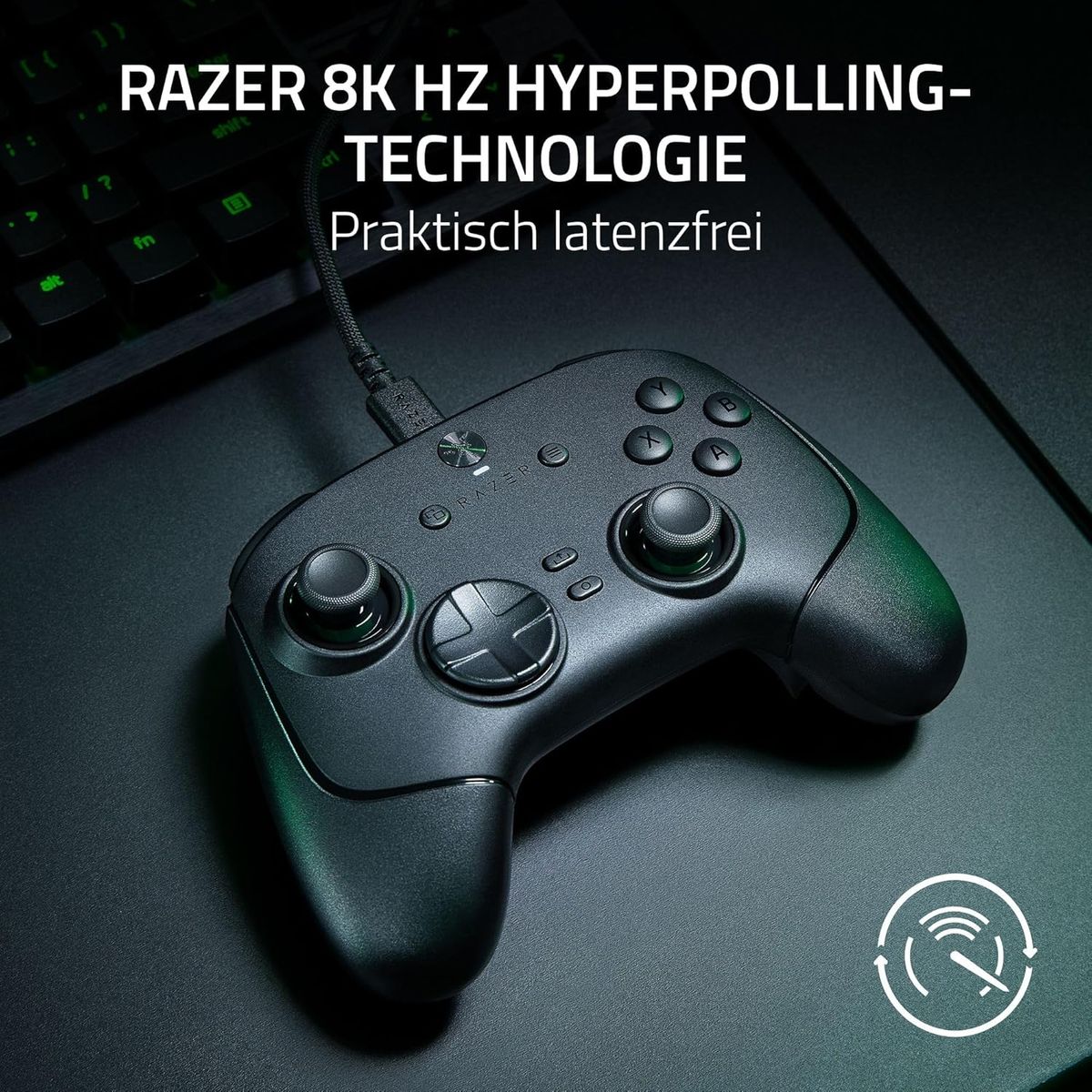 Razer Wolverine V3 Tournament Edition Kabelgebundener E‑Sport-Controller für PC, 8000 Hz HyperPolling, TMR-Analogsticks mit austauschbaren Caps, 4 Mausklick-Rücktasten, Schwarz