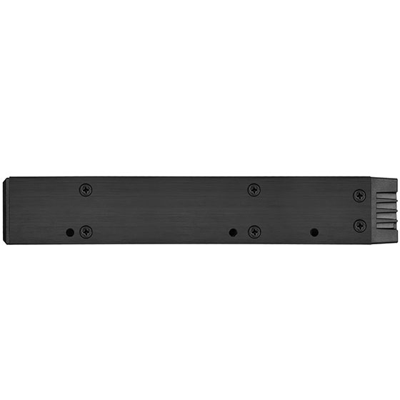 SilverStone SST-FS202B Festplatten-Backplane 2x2,5" in 3,5" Einschub, Aluminium, Schwarz, 6 Gbit/s, Schloss, LED, Hot-Swap