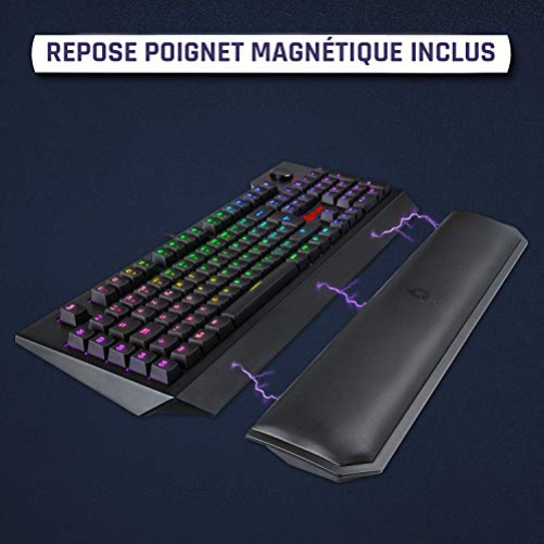KLIM Vidi Mechanische Tastatur RGB mit Handballenauflage FR-Layout