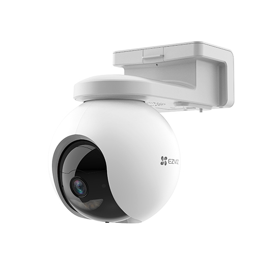 EZVIZ HB8 Sphärisch Outdoor IP-Sicherheitskamera, 4 MP 2560 x 1440 (2K), Akku 10400 mAh, WLAN & LAN, Nachtsicht 15 m, Decke/Wand, Wetterfest, Schwarz/Weiß