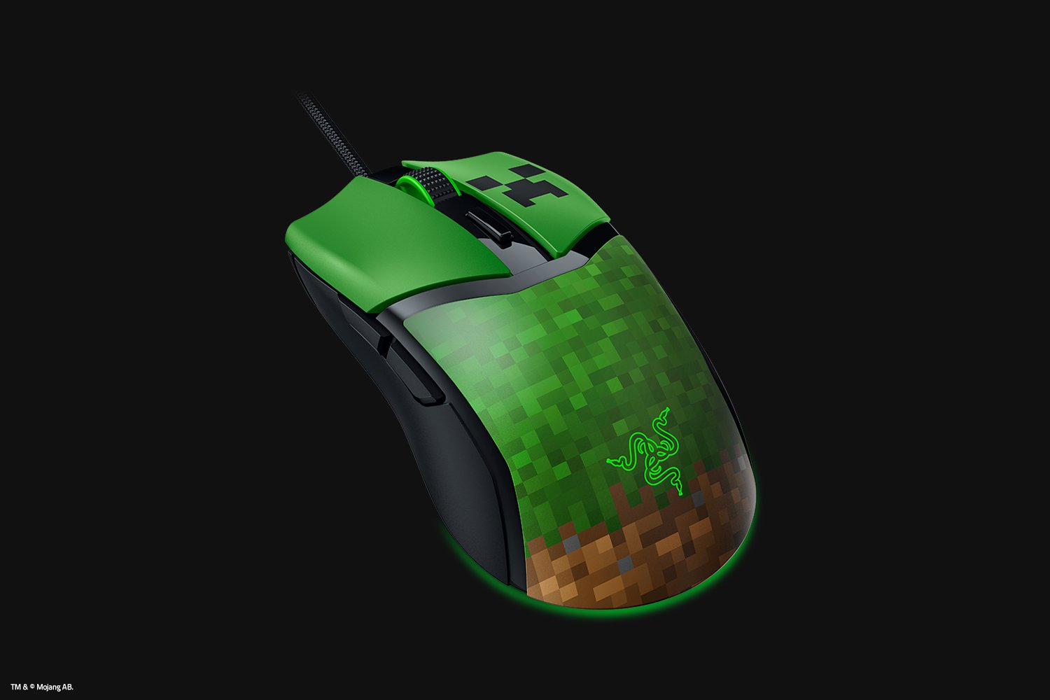 Razer Cobra Minecraft Edition Maus Gaming rechts Optisch 8500 DPI