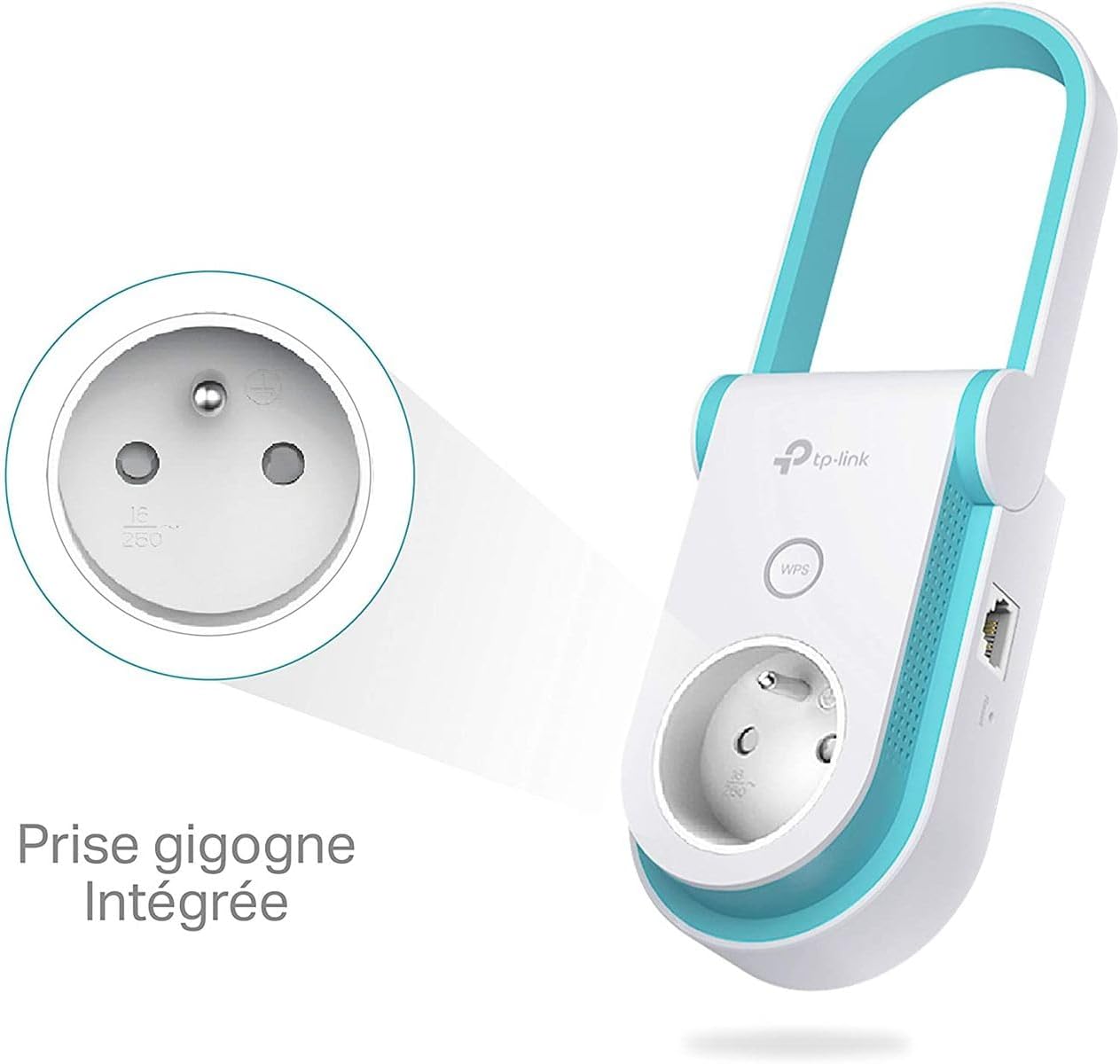 TP-Link RE365 V3.0 FR AC1200 Dualband WLAN-Repeater mit Steckdose, 2,4+5 GHz, 1x LAN, 300/867 Mbit/s, Weiß