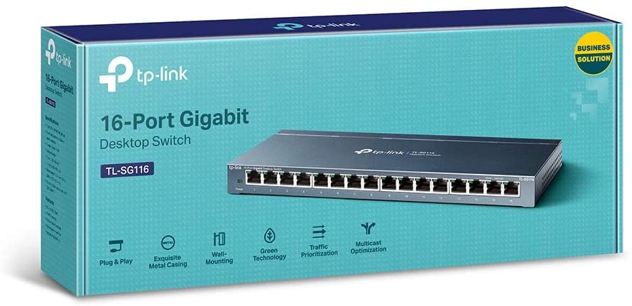 TP-Link TL-SG116 Unmanaged L2 Gigabit Ethernet 10/100/1000
