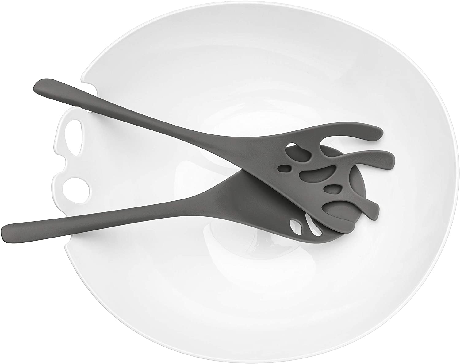 Koziol Shadow Salad Bowl with Cutlery 3.5 L