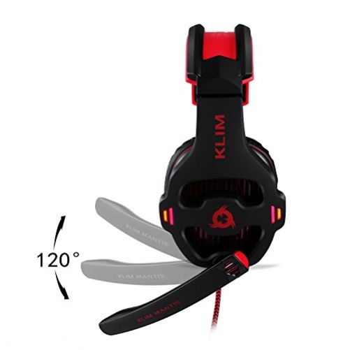 Klim Mantis 7.1 Surround Sound USB Gaming Headset für PC PS4* PS5* schwarz rot