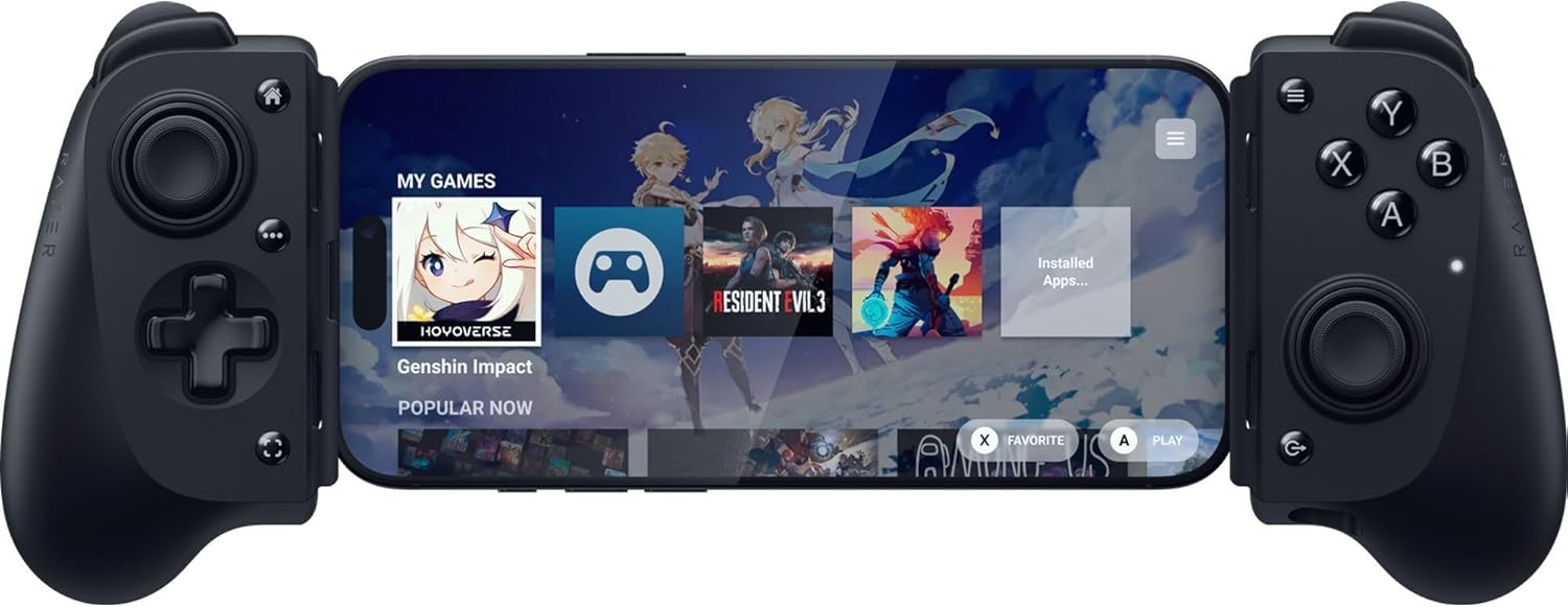 Razer Kishi V3 USB Gamepad kabelgebunden Typ-C, Analog / Digital, Android PC Xbox iOS, Schwarz