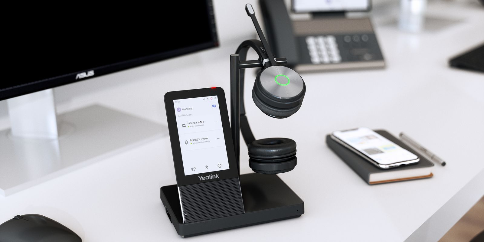 Yealink WH66 Duo DECT Wireless Headset Teams, Schwarz Yealink WH66 Duo DECT Wireless Headset Teams, Schwarz