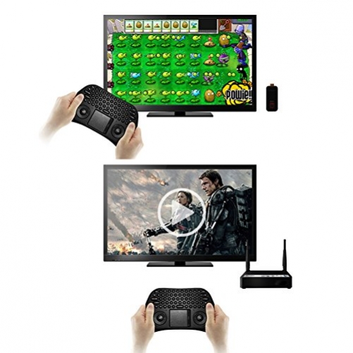 Demiawaking MEasy GP800 USB Wireless Touchpad Luft Maus Tastatur Gamepad fuer Android PC Smart TV US-Layout