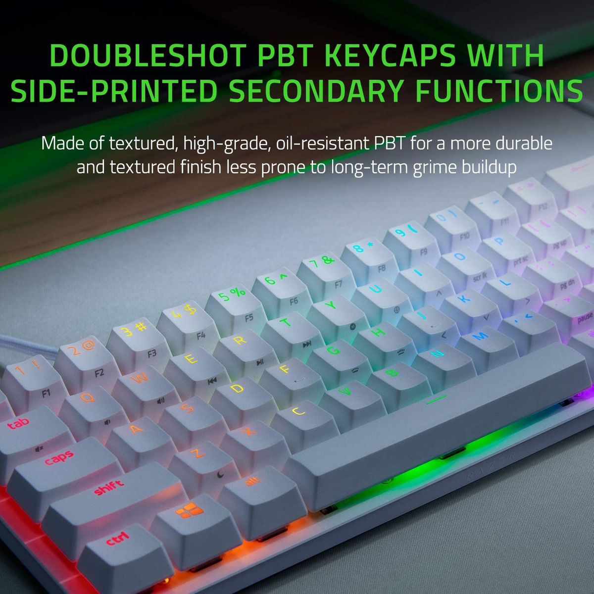 Razer Huntsman Mini 60% Gaming Keyboard: Fast Keyboard Switches Clicky Optical  Switches Chroma RGB Lighting PBT Keycaps Onboard Memo並行輸入品 
