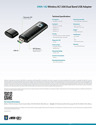 D-LINK Wireless AC Dualband USB Adapter