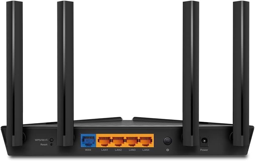 TP-Link Archer AX58 Wi-Fi 6 WLAN Router, Dualband AX3000, 5 Gigabit-Ports, WPA3, Kindersicherung, Gast-Netzwerk, Keine DSL-Funktion AX3000 Router ohne USB-Port