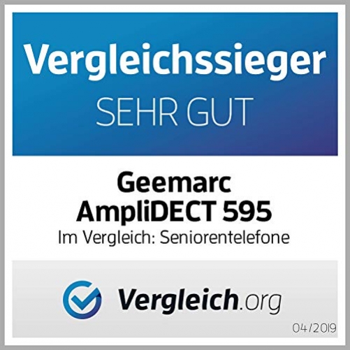 Geemarc AmpliDECT 595 schnurloses verstärktes 50 dB Schwerhörigentelefon Fototasten