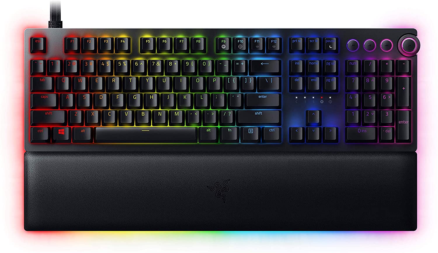 Razer Huntsman V2 Analog Gaming Keyboard Optical Switches RGB USB-C UK Layout QWERTY