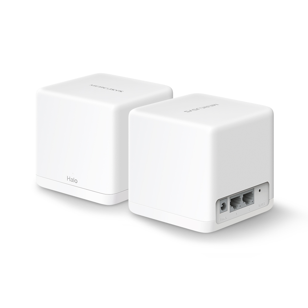 Mercusys Halo H30G AC1300 Wi-Fi Mesh System Dual Band WLAN Router & Repeater 1300 mbit/s up to 260m² MU-MIMO White 2er Pack v1.0